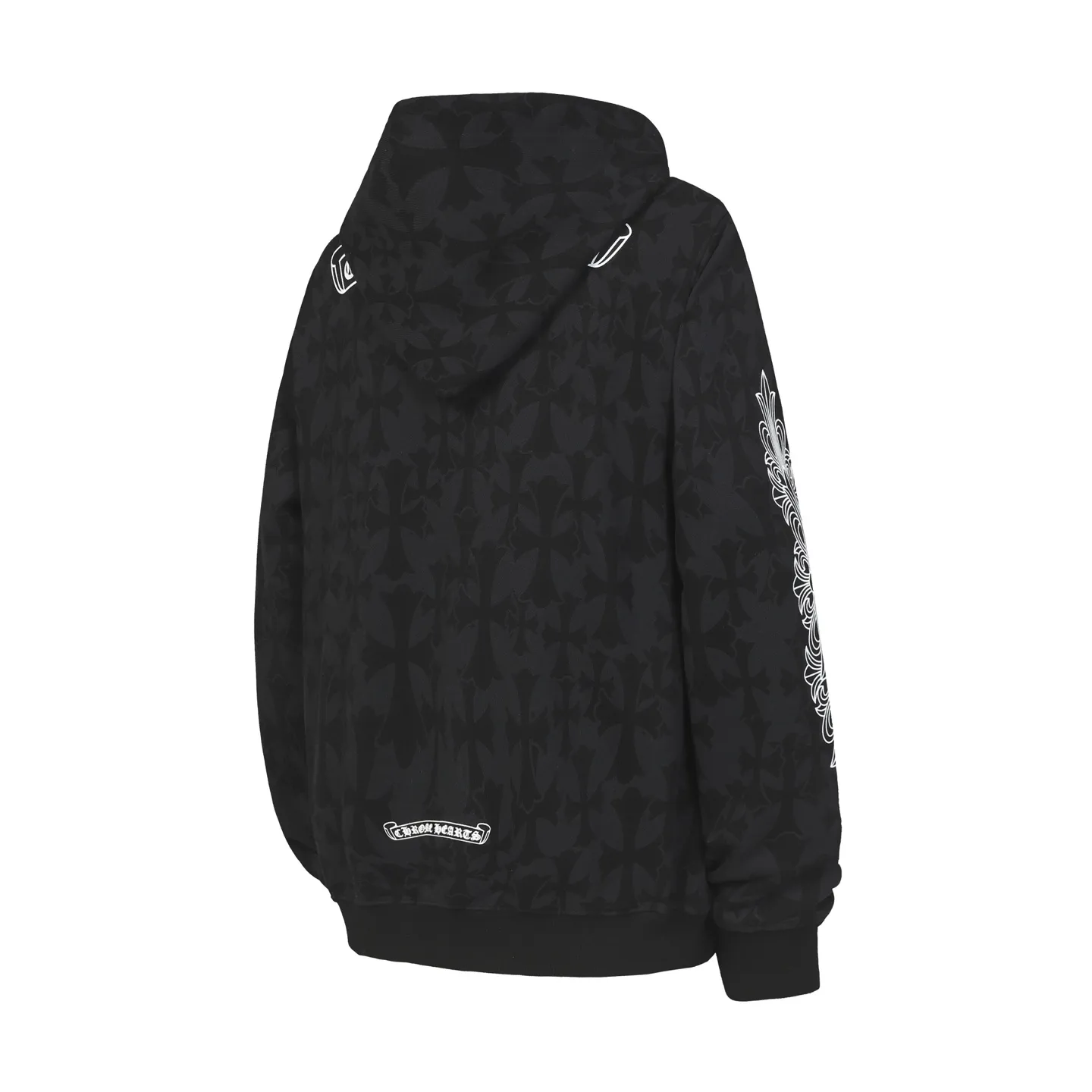 P280 #L3120 cross-border model. Those who pursue quality should not place an order. -Chrome Hearts/Chrome Heart Dark Pattern Cross✝️Horseshoe Sanskrit Hooded Sweatshirt -High weight, high density and high quality. The wool is soft, delicate and skin-friendly. It feels soft and silky. It has excellent warmth and skin-friendly properties.